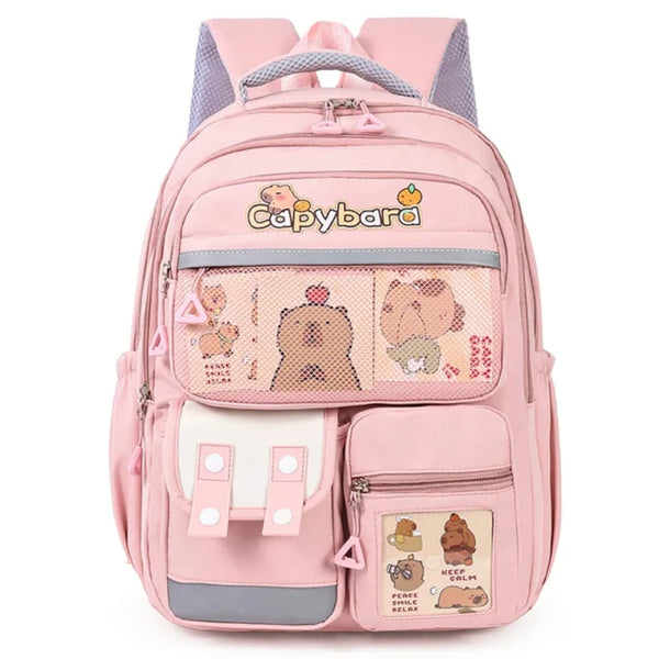 Rucsac Scolar impermeabil, model Capybara