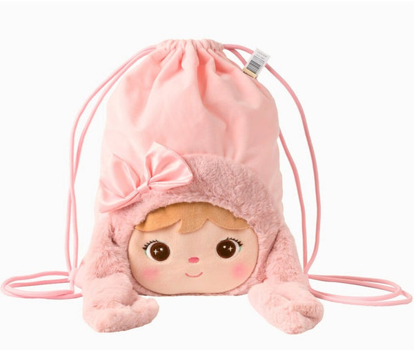 Sac personalizat, grădiniță/creșă, model Iepure Fluffy Girl